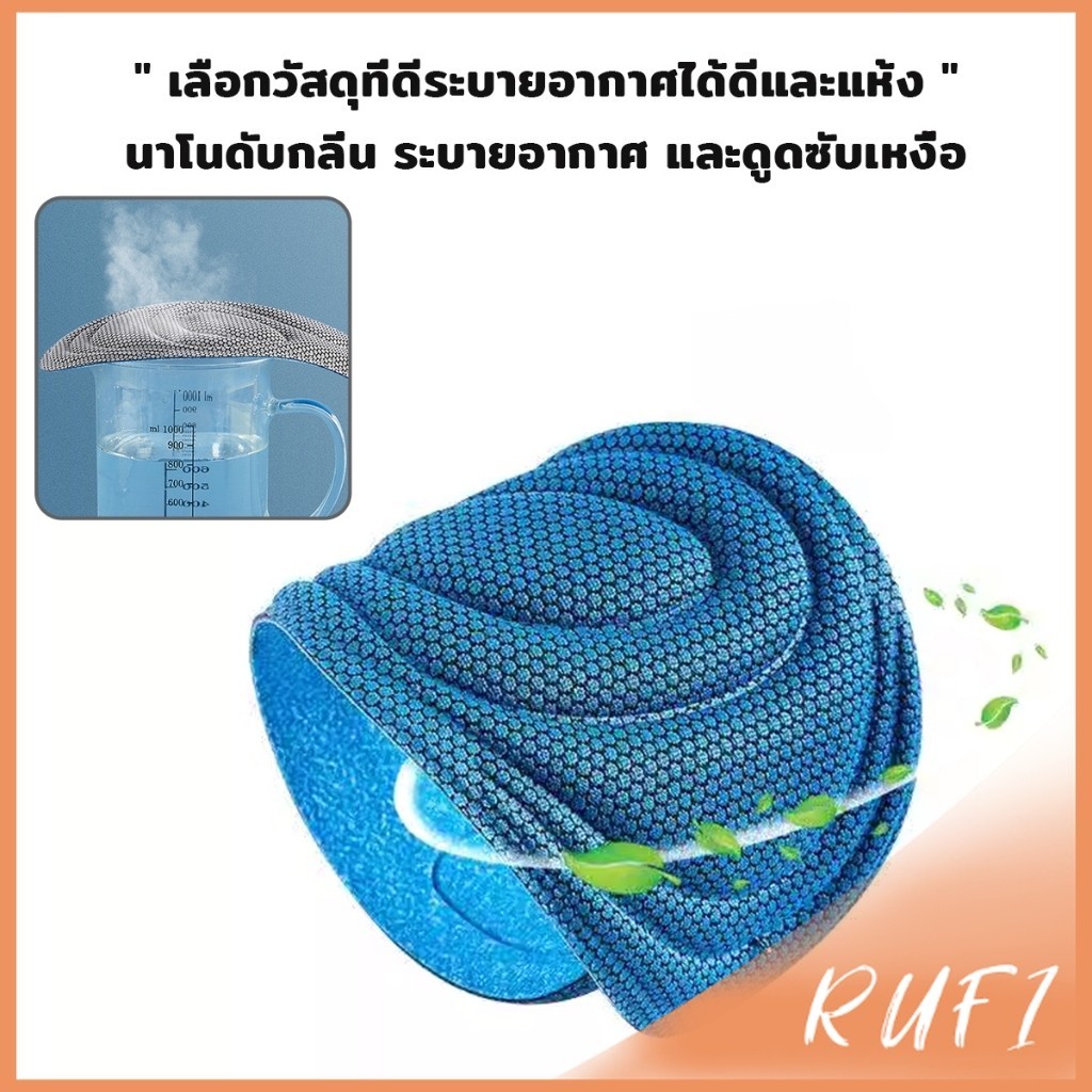 RUFI แผ่นรองเท้าเพื่อสุขภาพ ใส่สบาย ป้องกันการปวดเท้า ขนาด 35-46 insoles