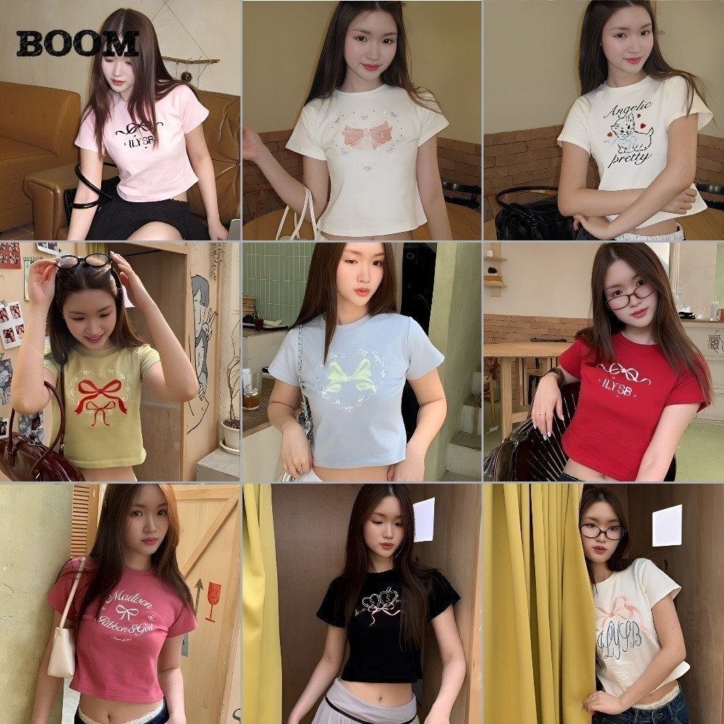 (กรุงเทพจัดส่งสินค้า)BOOM Shop | Top858 Fifth Avenue Tee Series ลิงก์ 2 (ผ้าเป็นทรง ยืดได้เยอะ) oversize