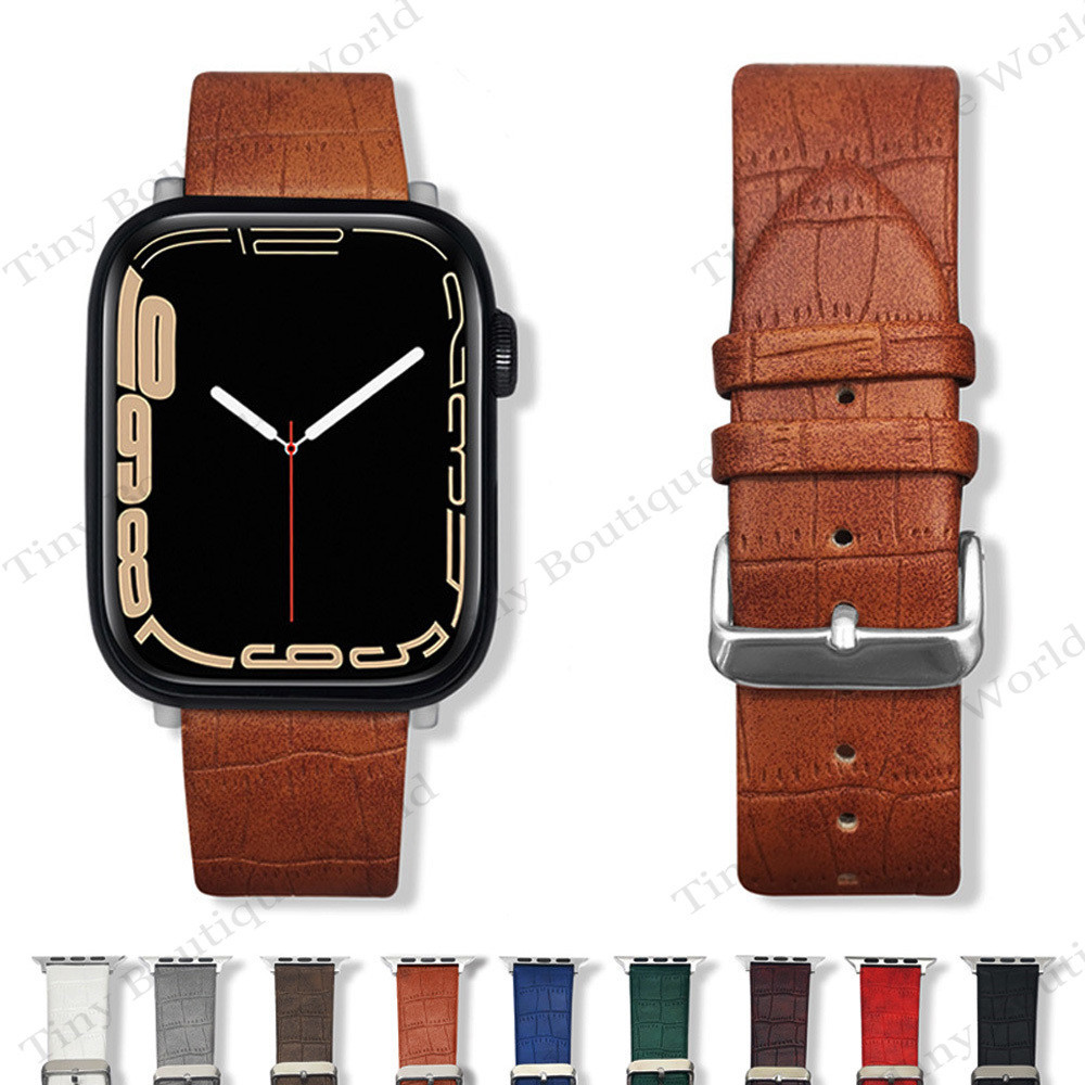 สายนาฬิกาข้อมือหนัง สําหรับ Apple Watch ultra 49 มม. 41 มม. 45 มม. 38 มม. 42 มม. 40 มม. Iwatch Series 9 8 7 SE 6 5 4 3 2 1