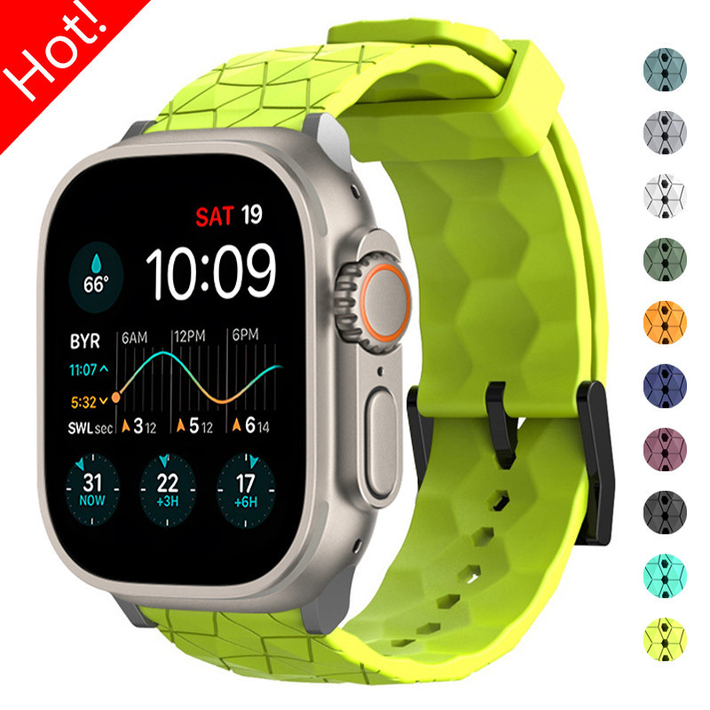 สายนาฬิกาข้อมือซิลิโคน สําหรับ Apple Watch Ultra 2 ขนาด 49 มม. และ 41/44/45/42/40 มม. รองรับ Iwatch Series 9/8/7/6/SE/5/4