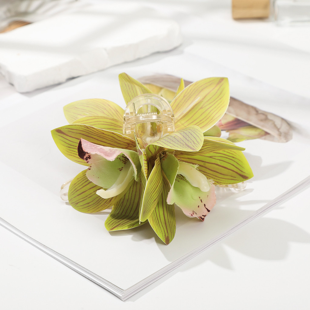 ใหม ่ จําลองดอกไม ้ Hairpin สาวหวานอะคริลิคดอกไม ้ Hairpin Shark คลิปอารมณ ์ อุปกรณ ์ เสริมผม - รูปที่ 6