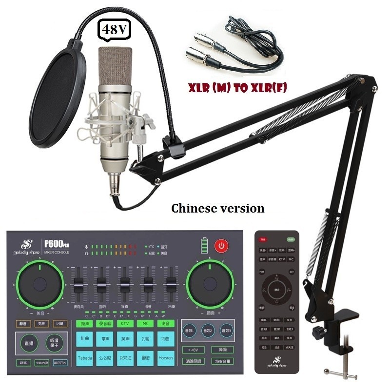 P600PRO Digital Mini Audio Mixer Console Live Video Recording Bluetooth Sound Mixing Console P600PRO