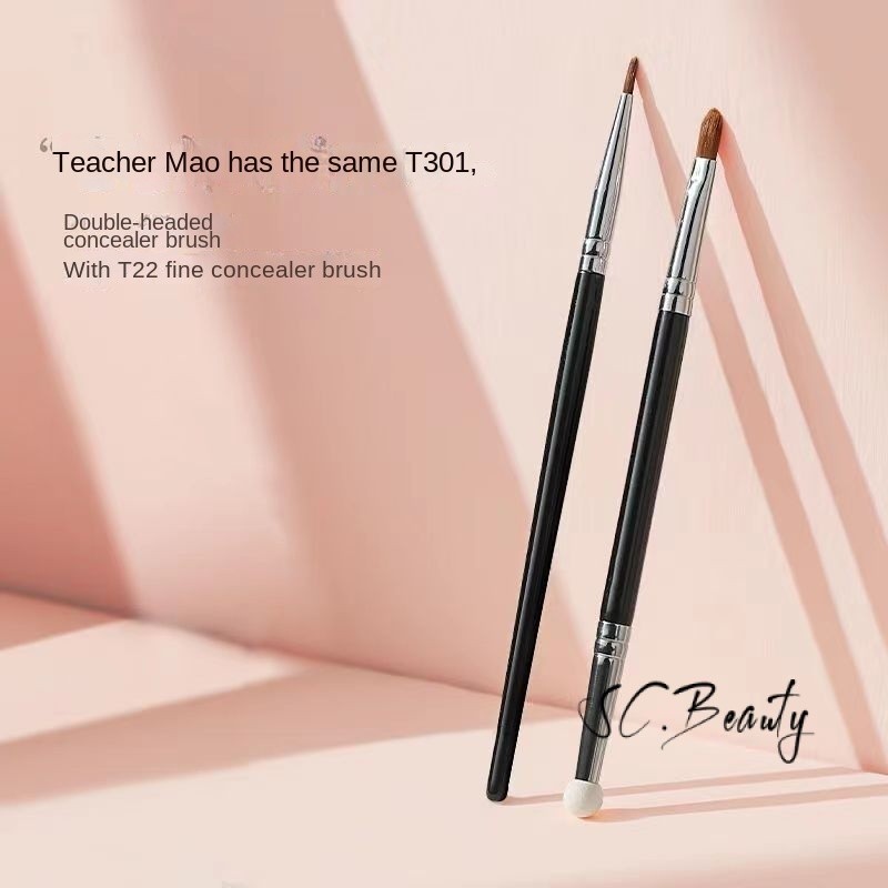 T301 แปรงคอนซีลเลอร์สองปลายแปรงแต่งหน้าเดี่ยว