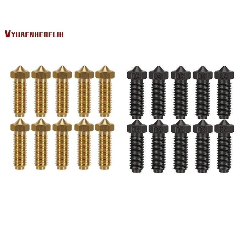 【vyuafnhedfijh 】 10 ชิ ้ นหัวฉีดสําหรับ Anycubic Kobra 2 หัวฉีด 0.4 มม.ความแม ่ นยําการไหลสูง 1.75 มม.เครื ่ องพิมพ ์ 3D เส ้ นใย