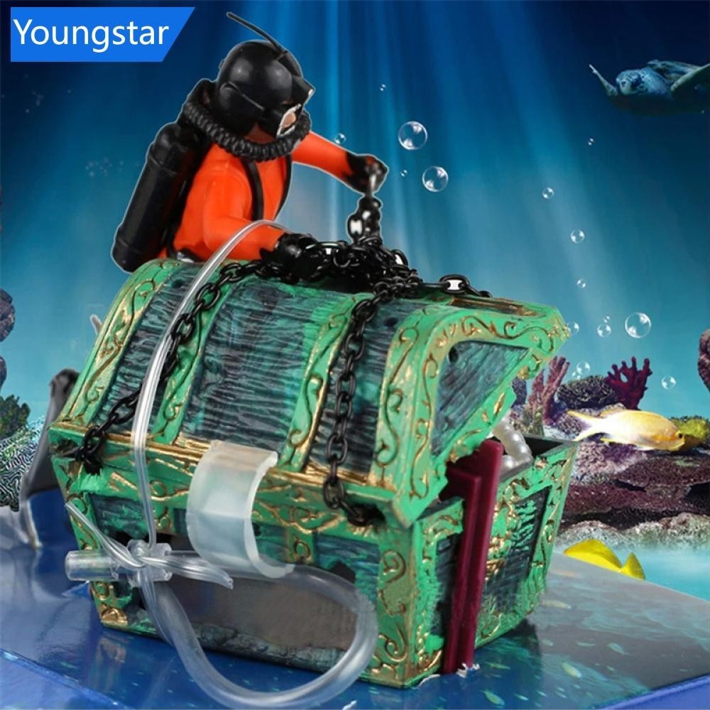 [ForeverYoung ] Resin Treasure Diver Fish Tank Decor Mini Submarine Ornament Aquarium ตกแต ่ งภูมิทัศน ์ ใต ้ น ้ ํา E5K7