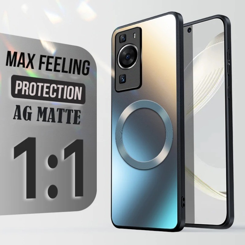 Luxury Magnetic AG Silicon Matte Frosted สําหรับ Huawei Pura 70 Pro P60 Pro P60Pro P50 P40 P30 Pro Nova 5 Pro กล ้ องเลนส ์ ป ้ องกันกรณี - รูปที่ 4