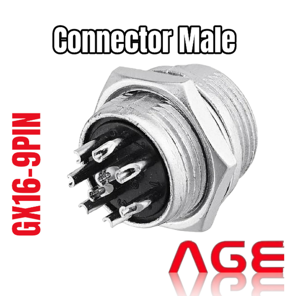 GX16-9PIN METAL CONNECTOR MALE SOCKET