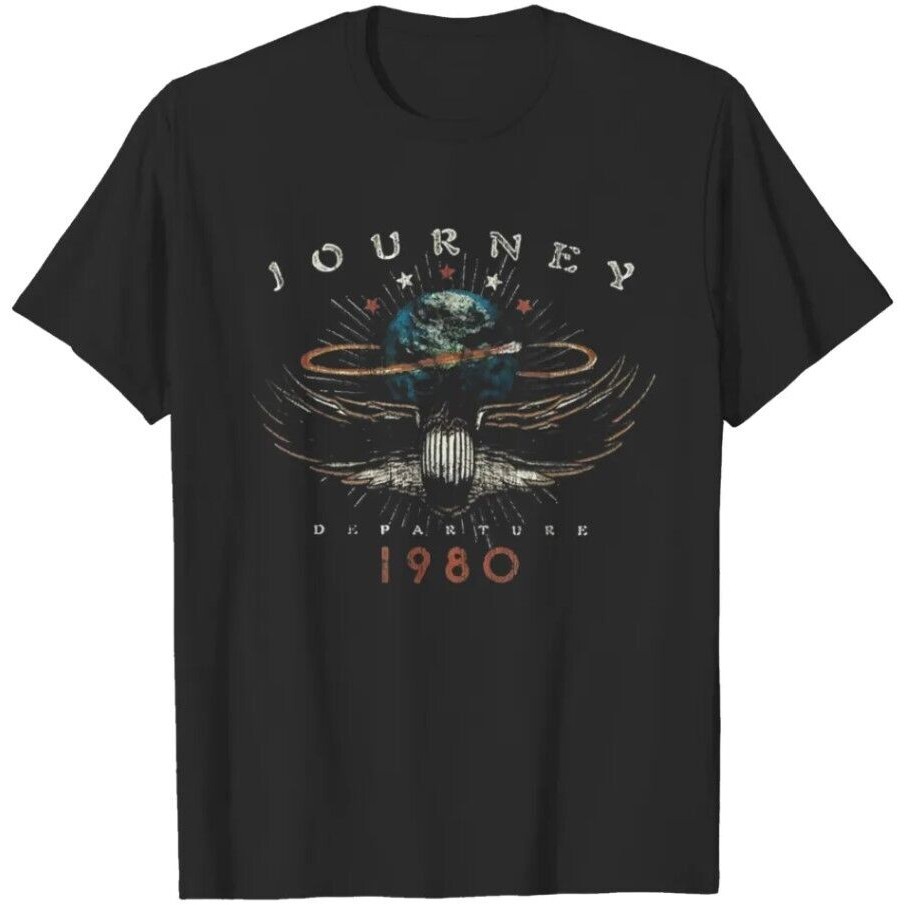Journey 1980 เสื้อยืด Journey Rock Band เสื้อแขนสั้นเสื้อยืด