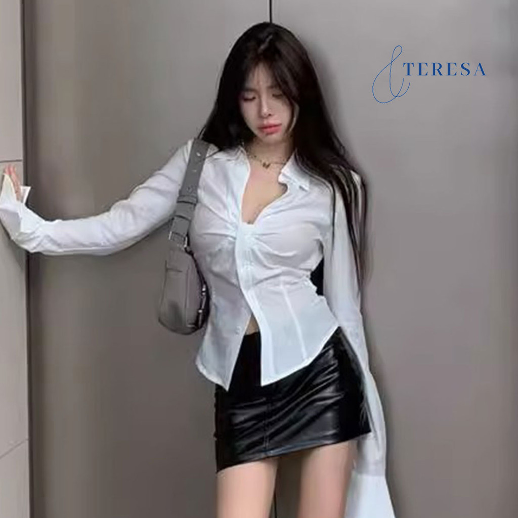 เสื้อเชิ้ตสไตล์ฝรั่งเศสที่เหมาะสำหรับสาว ๆ ในช่วงฤดูใบไม้ผลิ ราคา ถูกที่สุด ดีลบีเคเค