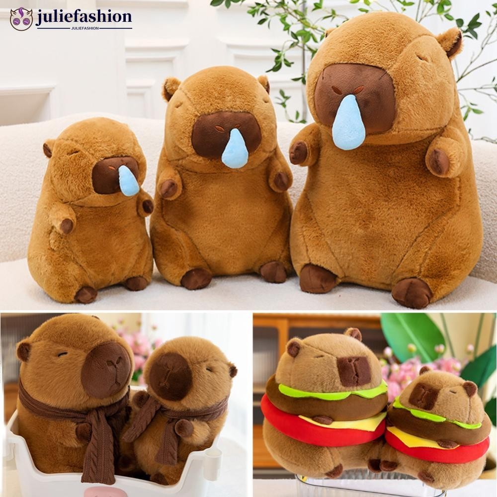 Juliefashion Capybara ของเล่นตุ๊กตา Fluffy Kawaii Plushie จําลอง Capibara น่ารักตุ๊กตาสัตว์ตุ๊กตานุ่มของเล่นเด็กของขวัญวันเด็ก Q6X7