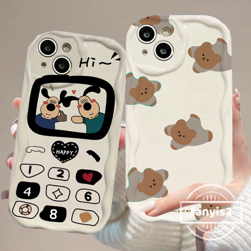 Samsung A06 A15 A05 A05s A14 A13 A12 A53 A55 A52 A51 A04 A03S A22 A23 A24 A32 A33 A34 A35 A30 A50S A54 S24 การ์ตูนหมีกรณีป้องกันเคสโทรศัพท์