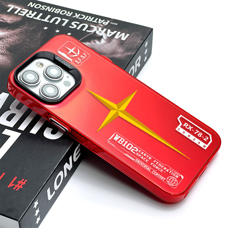 ใหม่apple 15ProMaxเคสโทรศัพท์Gundam Zhaguเลเซอร์GradientเหมาะสําหรับiPhone14ProMaxป้องกันกรณีXiaomi 