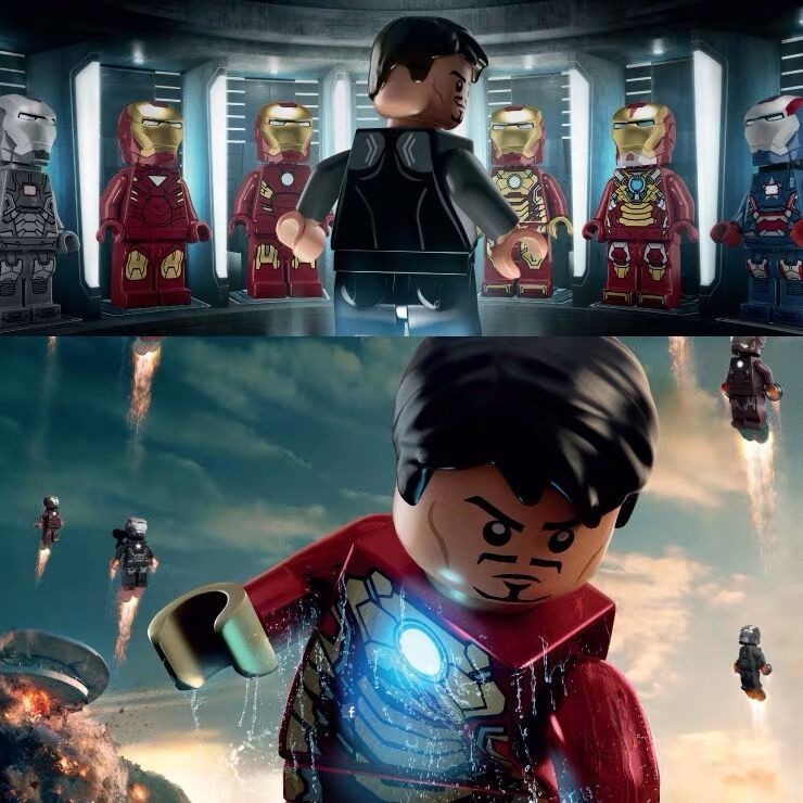 ใช ้ งานร ่ วมกับ Lego Iron Man 3 Mark MK85 ครบชุดพิมพ ์ Avengers 4 ประกอบปริศนา Minifigure Building Blocks