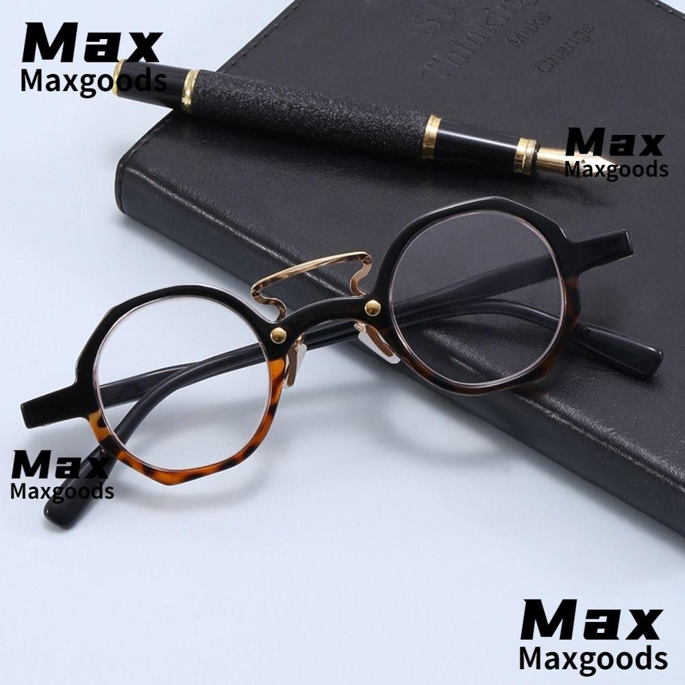 Maxg แว่นสายตาทรงสี่เหลี่ยม, แว่นอ่านหนังสือพีซีแบบเบา, อุปกรณ์ป้องกันดวงตาวินเทจสํานักงานแว่นตาสายตายาวตามอายุ