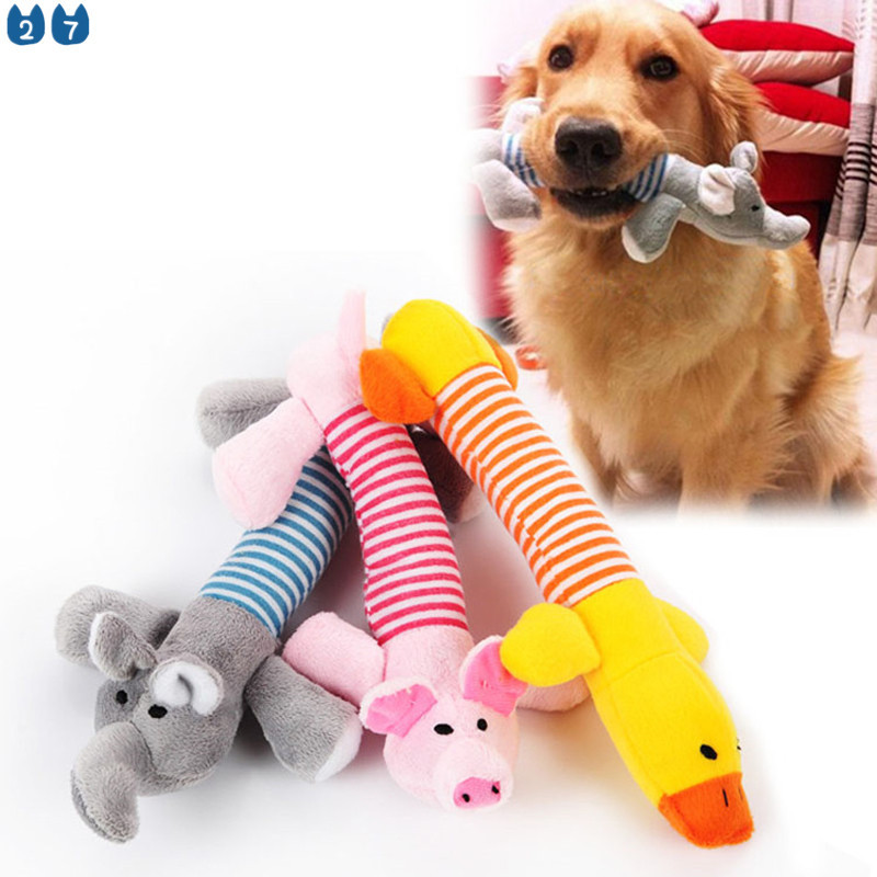 27PetsFit สําหรับสัตว์เลี้ยงทั้งหมดสุนัขแมวขนแกะของเล่นยอดนิยม Squeak Chew ตุ๊กตาเสียงช้างเป็ดหมูสัตว์เลี้ยงของเล่นตุ๊กตาตลก