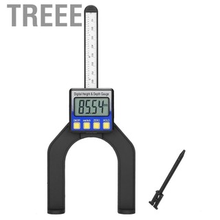 Treee เครื่องวัดความสูง 0-80 มม. ไม้บรรทัดความลึกรูรับแสงแบบดิจิตอลพร้อมขาแม่เหล็ก