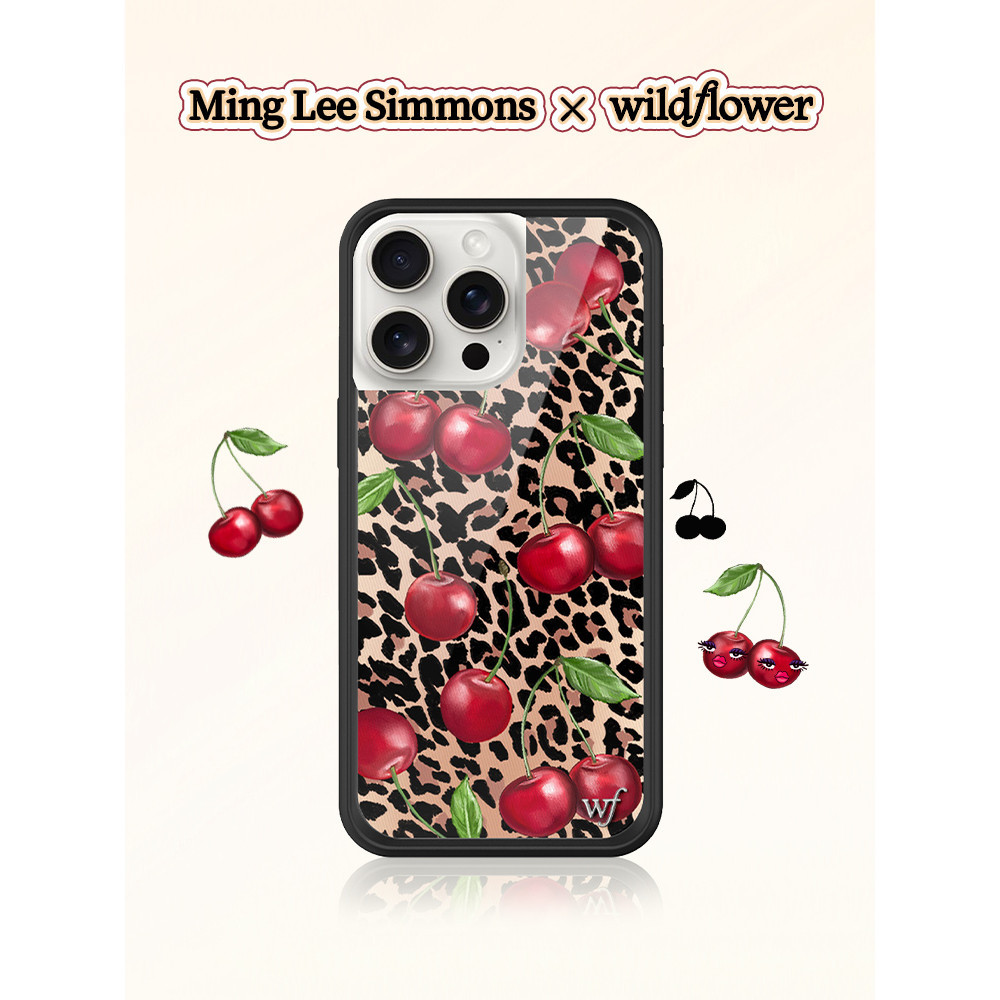 Ming Lee Simmons x Wildflower ชื่อร่วม WF เคสโทรศัพท์สําหรับ iPhone 12 13 14 15 16 Pro Max 14 15 16 Plus ซิลิโคนกันกระแทกฝาหลัง WF ปลอก