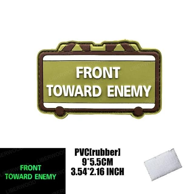 ปักด้านหน้า Toward Enemy ยุทธวิธี velcro Patch Touch Fastener Badge PVC ยางกล้องโทรทรรศน์ Ageency Arms Emblem Appliques - รูปที่ 6