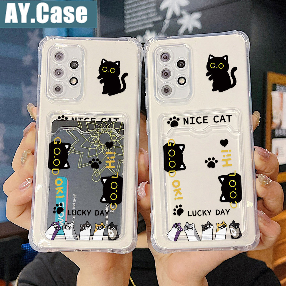 COD เคส For Samsung A54 A55 A06A35 A12 A34 S23 S24 FE Ultra A53 A52 A13 A23 A34 A71 A22 A50S A72 5G เคสซิลิโคนใส่บัตร