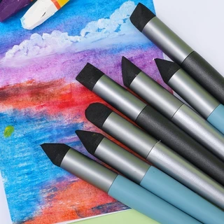 3 ชิ้น/กล่อง Soft Sponge Head Oil Pastel Rub Pens - Professional Gallery ภาพวาดสีน้ํามันปากกาเจล - แปรงรอยเปื้อนการวาดภาพ
