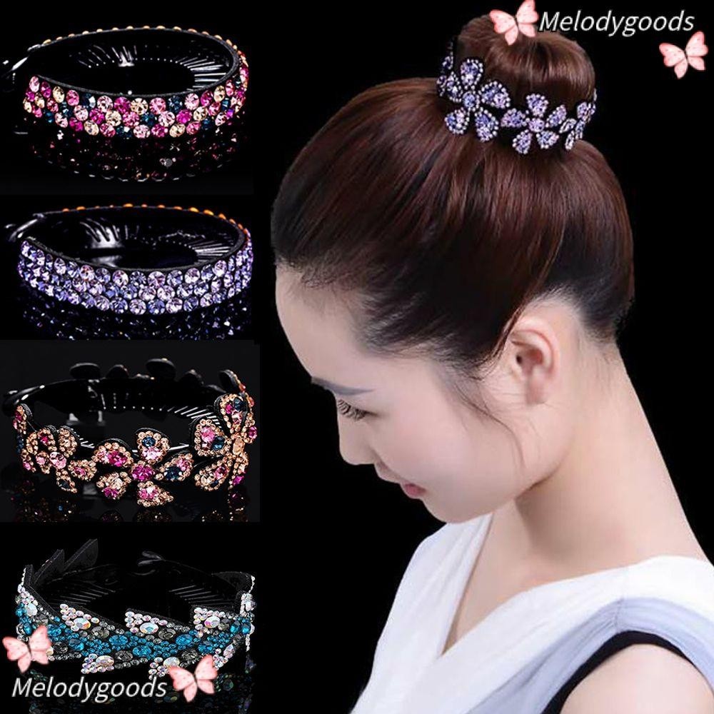 Melodg Bird Nest Twist คลิปอุปกรณ ์ เสริมผม Bun Maker Hairpin ดอกไม ้ คลิปผม