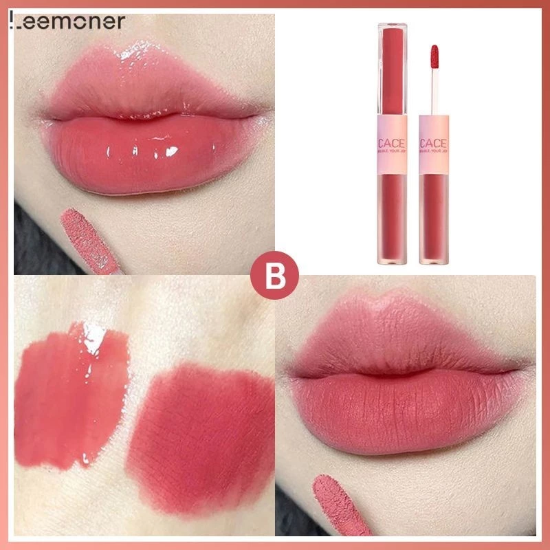 Lemon❤️Cace ลิปสติก ลิปกลอส เนื้อแมตต์ แบบสองหัว ให้ความชุ่มชื้น ไม่ติดแก้ว-LN thumbnail 8