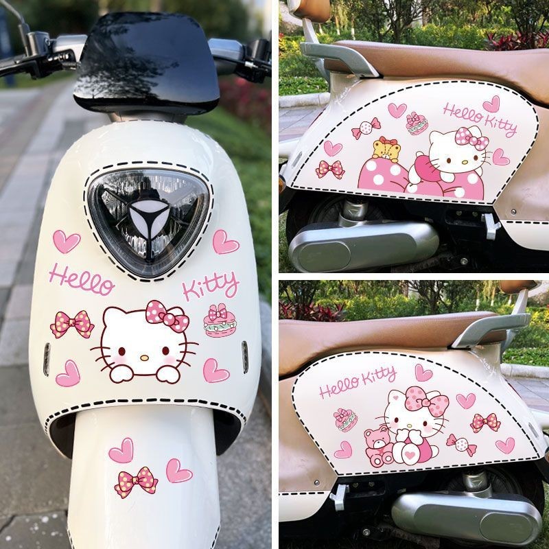 สติ๊กเกอร์ติดรถยนต์ Cartoon Hello Kitty อุปกรณ์เสริมในรถยนต์ [ราคาดีที่สุด🌸]