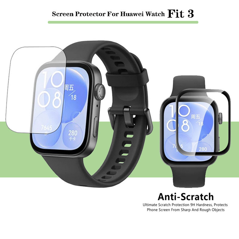 3/5pcs ฟิล์มป้องกันสําหรับ Huawei Watch Fit 3 ป้องกันหน้าจอป้องกันรอยขีดข่วนสําหรับ Huawei Fit3 Protector (ไม่ใช่กระจก)