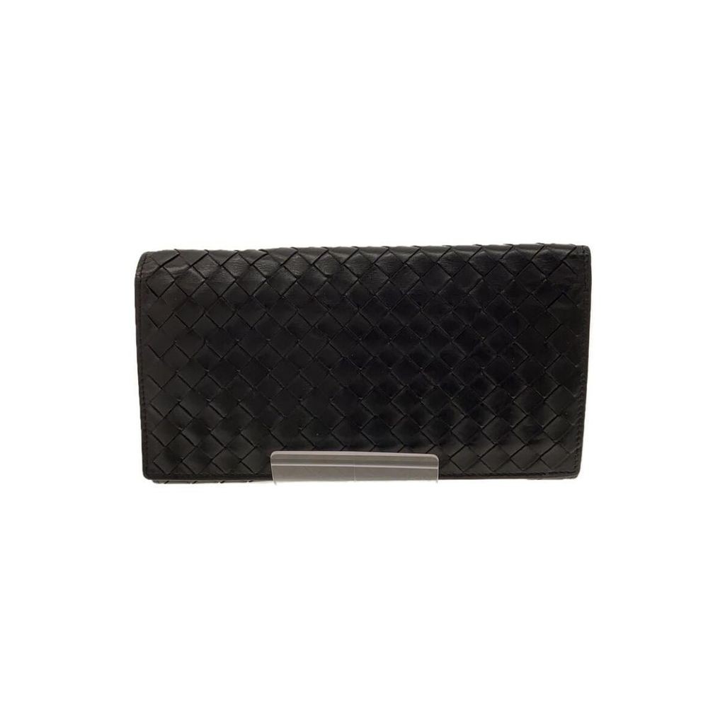 Bottega Veneta(โบเตก้า เวเนต้า) Long Wallet V4651 156819 Leather Mens Black Direct from Japan Secondhand