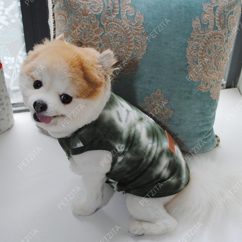 พร้อมส่ง  เสื้อแขนกุดพิมพ์ ลายมัดย้อม ผ้าใส่สบาย FOR PET เสื้อผ้าสัตว์เลี้ยง ชุดสุนัข หมา ชุดแมว ราคา ถูกที่สุด ดีลบีเคเค แกลเลอรีภาพที่ 4