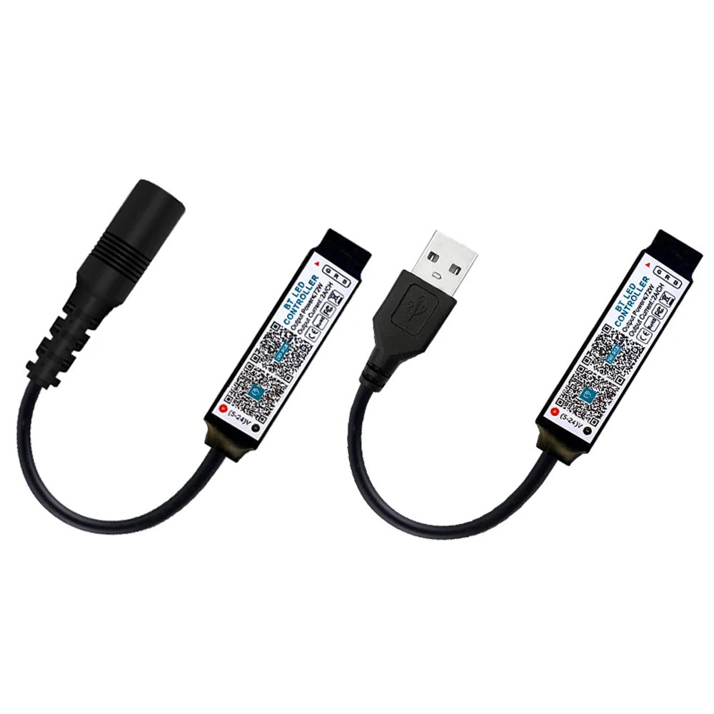 Mini RGB บลูทูธคอนโทรลเลอร ์ เพลง LED Light Strip Controller สําหรับ RGB เทปไฟสมาร ์ ท APP ควบคุม DC 5V 12V 24V