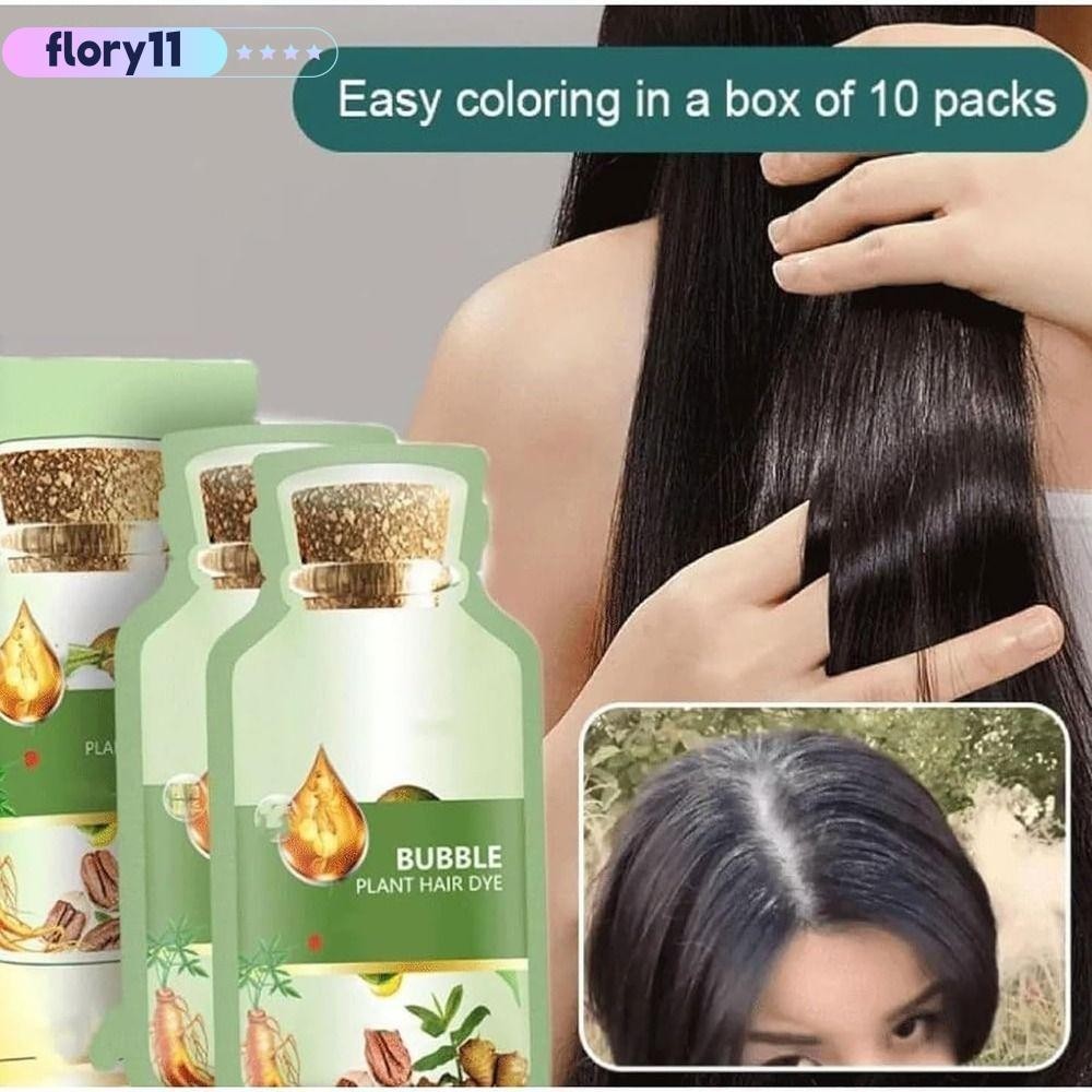 Flory11 Bubble Hair Dye, No Stimulation Long-lasting Hair Color Shampoo, Effective Easy To Wash Hair Coloring Shampoo Men