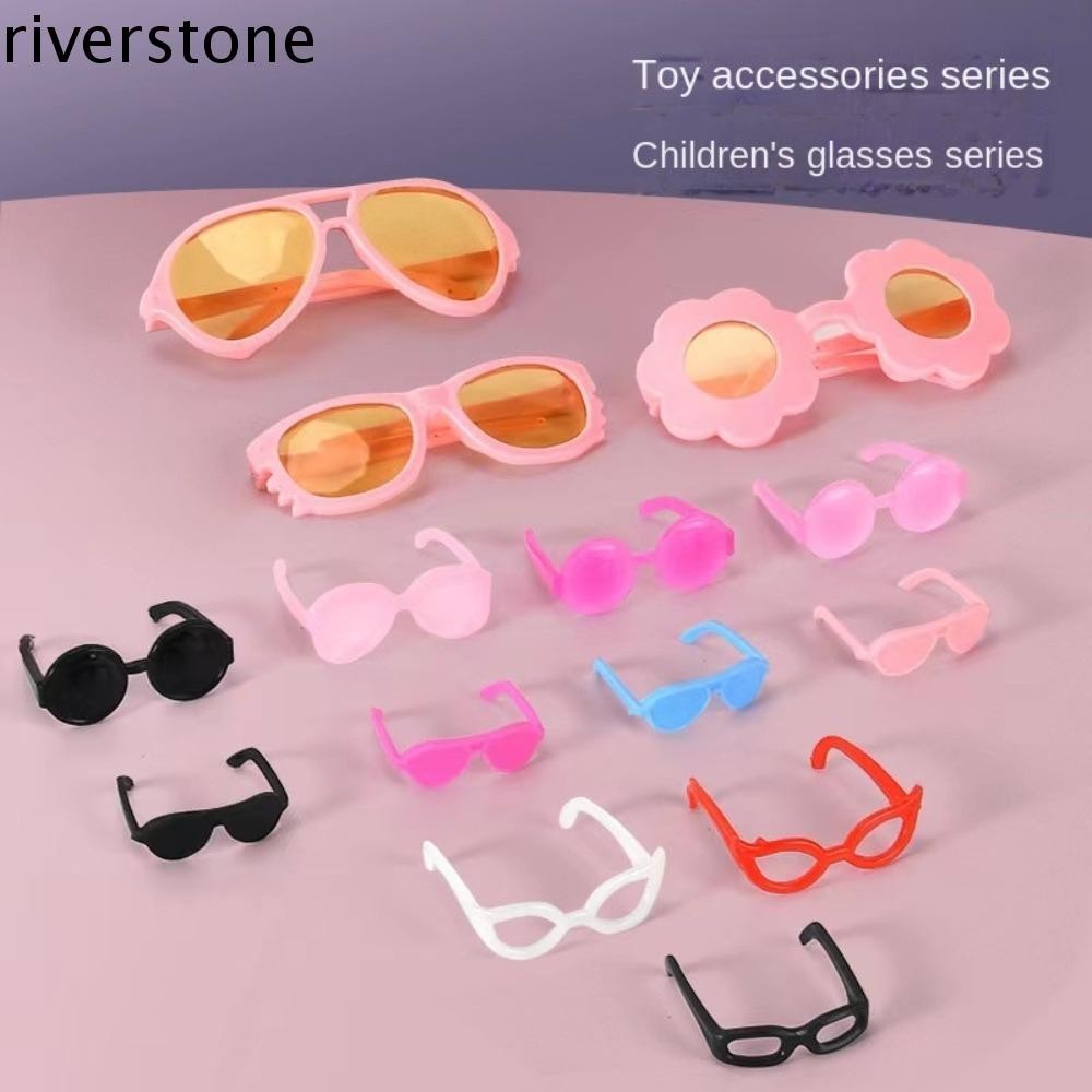Riverstone 2 ชิ้น/เซ็ต Retro Cool ตุ๊กตาแว่นตา,แว่นตากันแดดตุ๊กตา Multicolor Mini พลาสติกแว่นตาหัวใจ,รอบกรอบแฟชั่นสไตล์ Retro Mini แว่นตาพลาสติกสําหรับตุ๊กตา Party