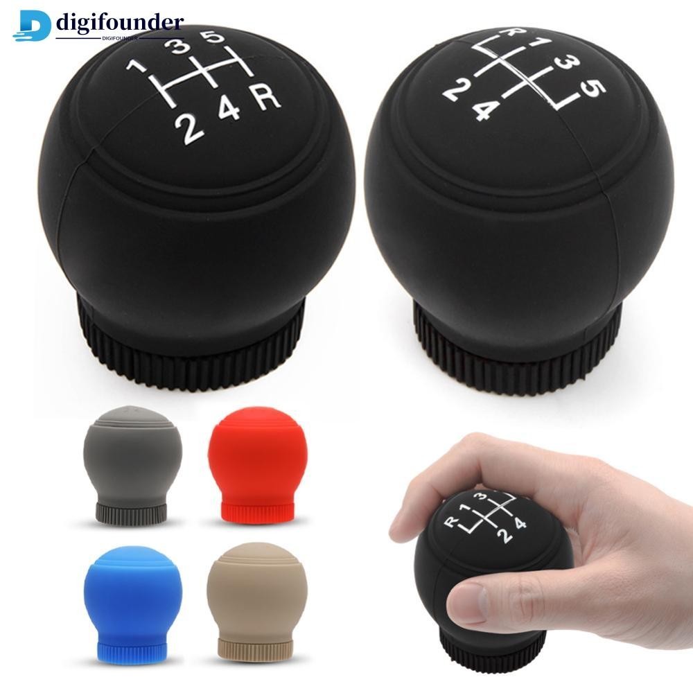 Digifounder Universal รอบ 5/6 ความเร็วซิลิโคนรถเกียร์ Shift COLLAR Shift Knob Grips ฝาครอบ Shift Lever ตกแต่งฝาครอบอุปกรณ์เสริม MT E6W4