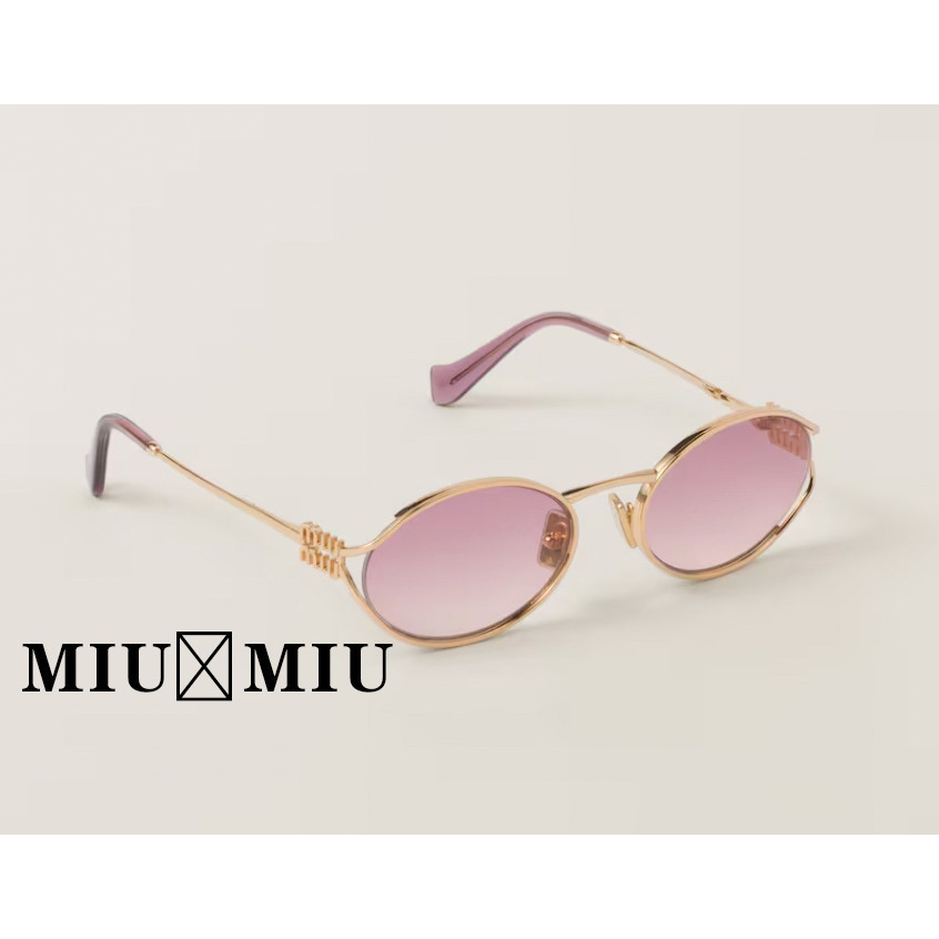 ใหม ่ miu พิเศษสําหรับแว ่ นกันแดดรูปไข ่ วินเทจแว ่ นตากันแดดคุณภาพสูงผู ้ ชายผู ้ หญิงอารมณ ์ คางคกกระจกน ้ ํา UV400