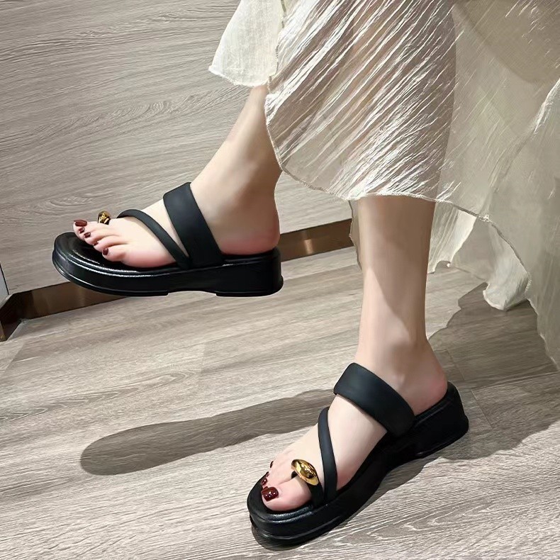 Destin🩰พร้อมส่งจากไทย🛒  (LT-3089)แฟชั่นรองเท้าผู้หญิง ฮิตที่สุด สวยสไตล์เกาหลี ยางEVA หูคีบ ใส่สบาย