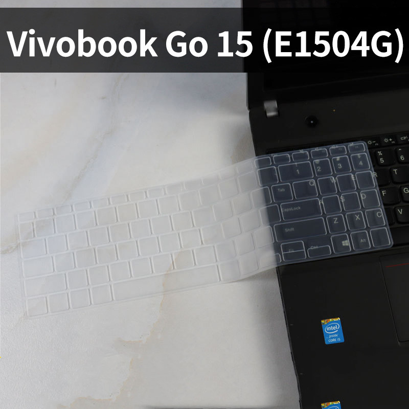ฝาครอบแป้นพิมพ์แล็ปท็อปซิลิคอนสําหรับ ASUS Vivobook Go 15 E1504G E1504f แป้นพิมพ์คอมพิวเตอร์ป้องกันฟ