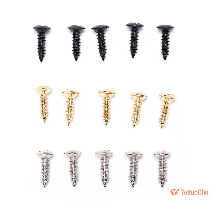 Yosunchoker] สกรูกีตาร์ไฟฟ้า 25 ชิ้นสําหรับ Pickguard แผ่นด้านหลัง Mount DIY Luthier เครื่องมือ 3 มม.ใหม่