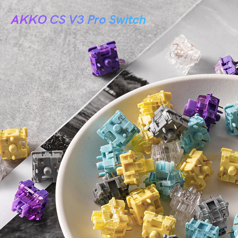 1 ชิ้นแพ็ค Akko V3 Pro สวิทช์สัมผัส/เชิงเส้นสําหรับคีย์บอร์ดเปลี่ยน Outemu Gateron Cherry MX Keyswitch