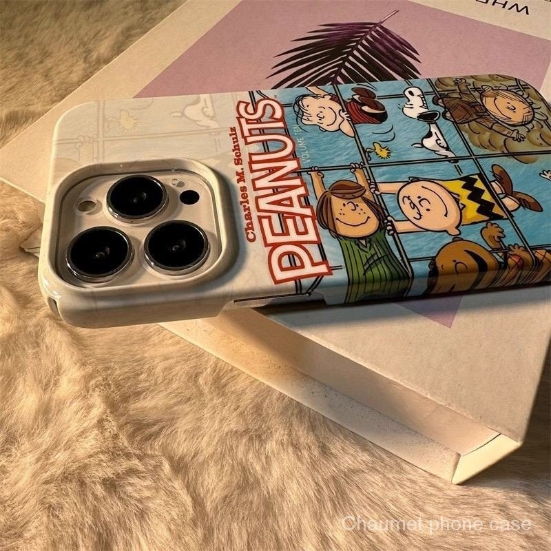 การ์ตูนการ์ตูน Snoopy เข้ากันได้กับ iPhoneiPhone15promax Apple 15 Film เคสโทรศัพท์ 14pro น่ารัก 13/12 Hard Case 8JNV