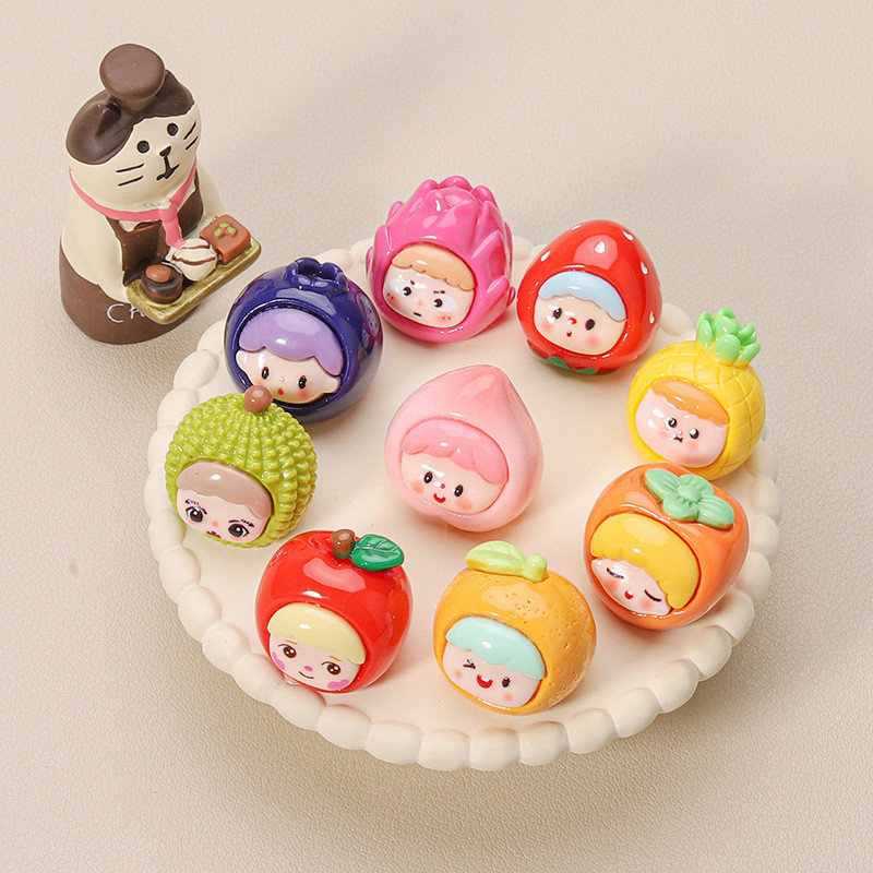 9 ชิ้นผลไม้ขนาดเล็ก Baby 3D เรซิ่น Charms สําหรับ DIY (11-443)