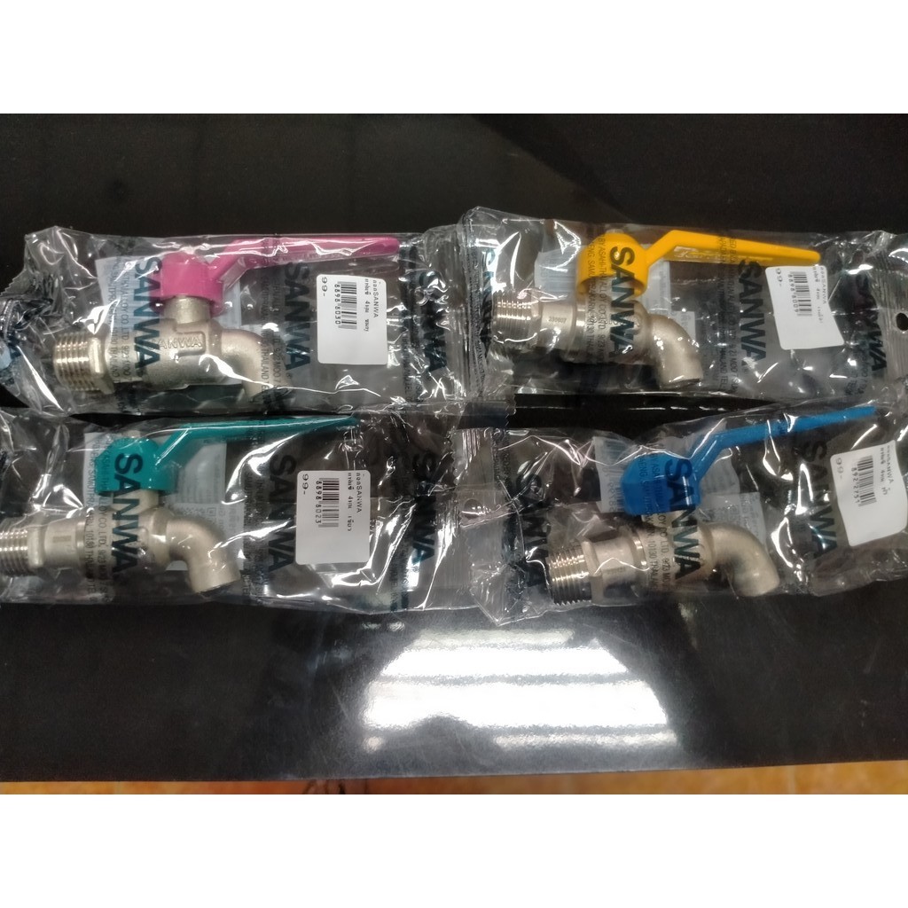 SANWA ก๊อกน้ำซันวา 1/2 นิ้ว (4หุน) ของแท้ Sanwaด้ามจับทำจากอลูมิเนียม