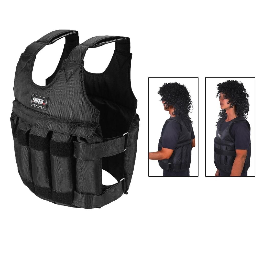 [unjitsh ] New Adjustable Training Weight 110LB Weight Vest Work Training Work