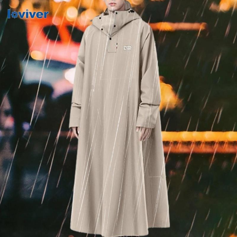 [Loviver] Rain Poncho Rain Jacket แขนยาวเสื้อกันลมแบบใช้ซ้ําได้เสื้อกันฝนสําหรับขี่ตกปลาปีนเขากิจกรรมกีฬา