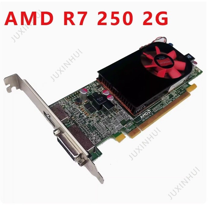 กราฟิกการ์ดอิสระ Dell AMD R7 250 2G 128 บิต 60Hz DP อินเทอร์เฟซรองรับการ์ดใบมีดความสูงครึ่ง 4K