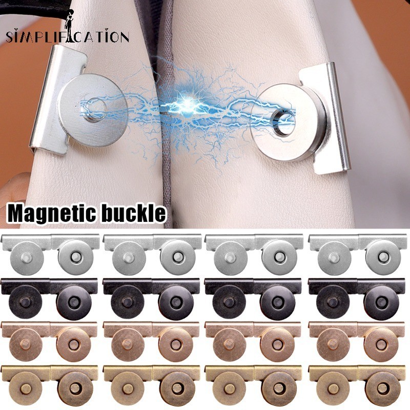 1/4 คู่โลหะแม่เหล็ก Snaps - สําหรับกระเป๋าเป้สะพายหลังเสื้อผ้า DIY No-Sew Buckle - รอบกดปุ่มหัตถกรรม Clasp อุปกรณ์เสริม
