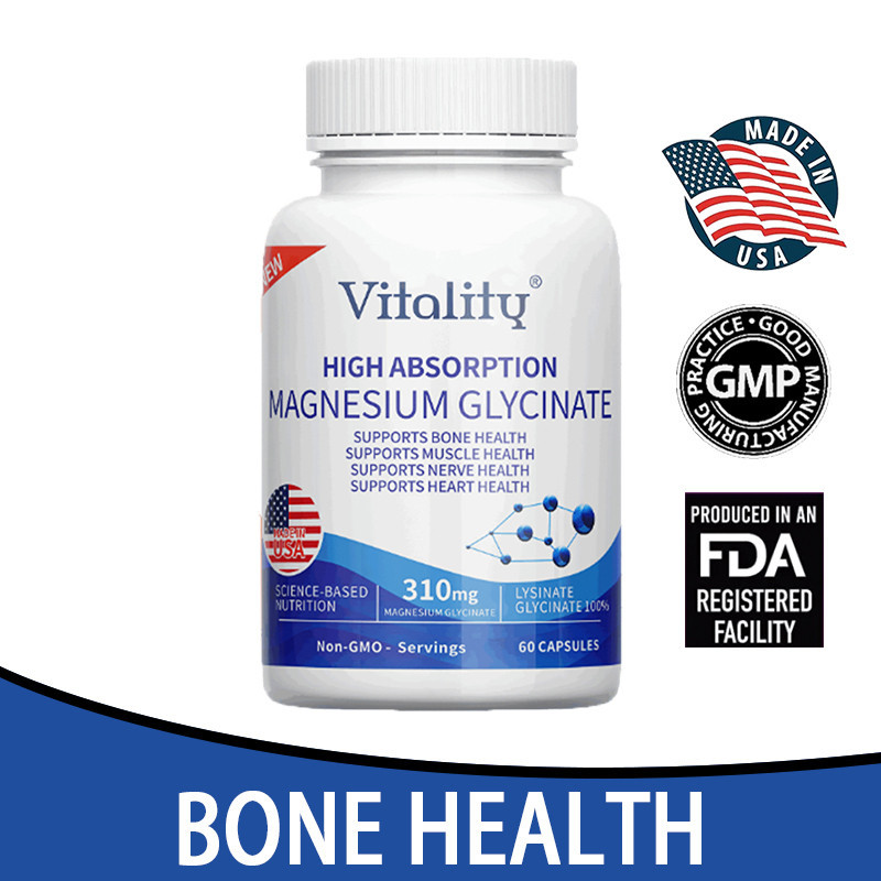 Glycinate แมกนีเซียมดูดซับสูง | การจัดการความเครียด , สุขภาพหัวใจ , เส ้ นประสาท , กล ้ ามเนื ้ อ , การเผาผลาญ