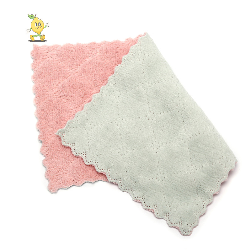 [mozh ] 1 ชิ ้ นผ ้ าเช ็ ดจานครัวไมโครไฟเบอร ์ ดูดซับพิเศษผ ้ าเช ็ ดทําความสะอาดในครัวเรือน [TH ] - รูปที่ 4