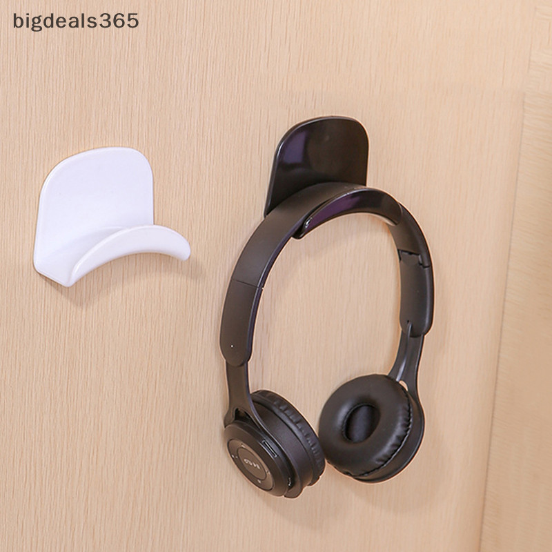 [bigdeals365] ตะขอเก็บหูฟังแบบติดศีรษะแบบไม่ต้องเจาะหอพักติดผนังที่วางชุดหูฟังคอมพิวเตอร์ขาตั้งหูฟังสินค้าใหม่