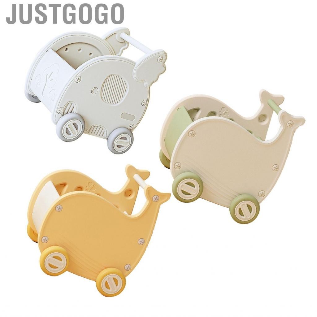 Justgogo Children Shopping Cart  Simple Design Large Capacity Cute Multi Functional Kids Trolley Easy Moving for Home